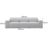 Continental Designs Tilly 3.5 Seater Upholstered Sofa