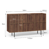 Continental Designs Jynea 2 Door 2 Drawer Sideboard