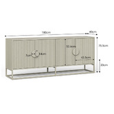 Continental Designs Tessa Ripple Slatted Sideboard