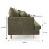 Continental Designs Avondale 3 Seater Upholstered Sofa
