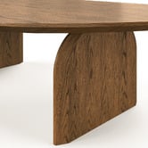 Continental Designs Elara Pebble American Oak Wood Coffee Table