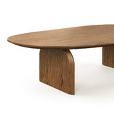 Continental Designs Elara Pebble American Oak Wood Coffee Table