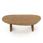 Continental Designs Elara Pebble American Oak Wood Coffee Table