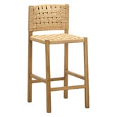 Continental Designs 67cm Karen Low Back Teak Wood Bar Stool