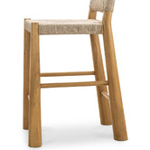 Continental Designs 63.5cm Calista Low Back Teak Wood Bar Stool
