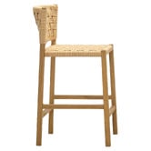 Continental Designs 67cm Karen Low Back Teak Wood Bar Stool