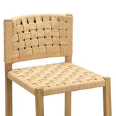 Continental Designs 67cm Karen Low Back Teak Wood Bar Stool