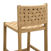 Continental Designs 67cm Karen Low Back Teak Wood Bar Stool