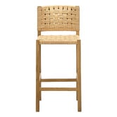 Continental Designs 67cm Karen Low Back Teak Wood Bar Stool