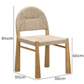Continental Designs Natural Calista Teak Wood Dining Chairs
