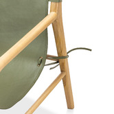 Continental Designs Norah Sling Leather &amp; Teak Armchair