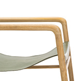 Continental Designs Norah Sling Leather &amp; Teak Armchair