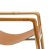 Continental Designs Norah Sling Leather &amp; Teak Armchair