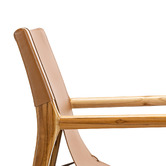 Continental Designs Norah Sling Leather &amp; Teak Armchair