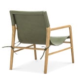Continental Designs Norah Sling Leather &amp; Teak Armchair