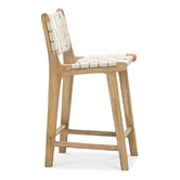 Continental Designs 66cm Cassie Cowhide Leather &amp; Teak Wood Counter Stool