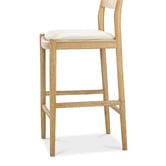 Continental Designs 68.5cm Skyler Cowhide Leather &amp; Teak Wood Counter Stool