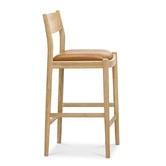 Continental Designs 68.5cm Skyler Cowhide Leather &amp; Teak Wood Counter Stool