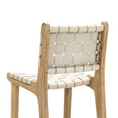 Continental Designs 66cm Cassie Cowhide Leather &amp; Teak Wood Counter Stool
