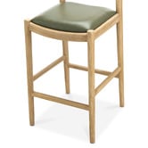 Continental Designs 68.5cm Skyler Cowhide Leather &amp; Teak Wood Counter Stool