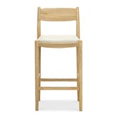 Continental Designs 68.5cm Skyler Cowhide Leather &amp; Teak Wood Counter Stool
