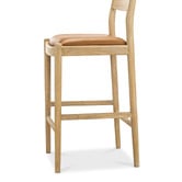 Continental Designs 68.5cm Skyler Cowhide Leather &amp; Teak Wood Counter Stool