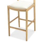 Continental Designs 68.5cm Skyler Cowhide Leather &amp; Teak Wood Counter Stool