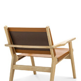 Continental Designs Lavell Cowhide Leather &amp; Teak Wood Armchair