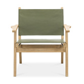 Continental Designs Lavell Cowhide Leather &amp; Teak Wood Armchair