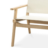 Continental Designs Lavell Cowhide Leather &amp; Teak Wood Armchair