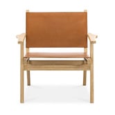 Continental Designs Lavell Cowhide Leather &amp; Teak Wood Armchair