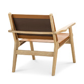 Continental Designs Lavell Cowhide Leather &amp; Teak Wood Armchair