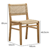 Continental Designs Walter Teak Wood Dining Chairs