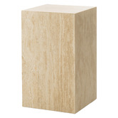 Continental Designs Lorelei Travertine Side Table