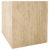 Continental Designs Lorelei Travertine Side Table