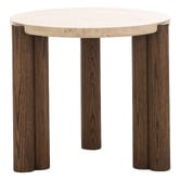 Continental Designs Dani Turkish Travertine Side Table