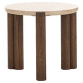 Continental Designs Dani Turkish Travertine Side Table