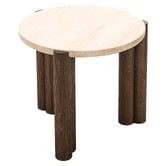Continental Designs Dani Turkish Travertine Side Table
