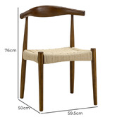 Continental Designs Elyse Ash Wood Dining Chairs