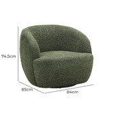 Continental Designs Mima Chenille Swivel Tub Chair