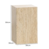 Continental Designs Lorelei Travertine Side Table