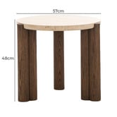 Continental Designs Dani Turkish Travertine Side Table