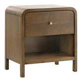 Continental Designs Connor Rubberwood Bedside Table