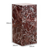 Continental Designs Gaia Marble Plinth Side Table
