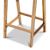 Continental Designs 66cm Cassie Leather &amp; Teak Counter Stool