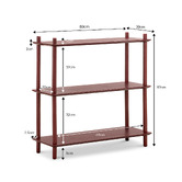 Continental Designs Harper 3 Tier Low Bookshelf