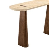 Continental Designs Lalucha Turkish Travertine Stone Console Table