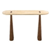 Continental Designs Lalucha Turkish Travertine Stone Console Table