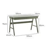 Continental Designs Scandi 2 Drawer Writing Desk