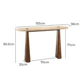 Continental Designs Lalucha Turkish Travertine Stone Console Table